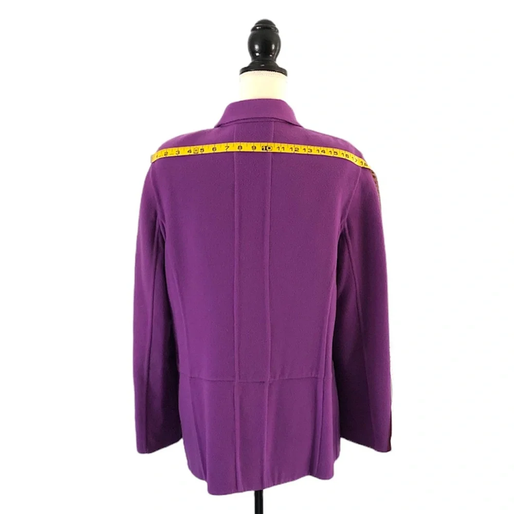 Jones New York Women’s Purple Wool Blend Jacket